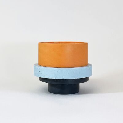 Pot Piccolo Orange, Bleu et Noir