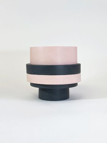 Totemico Grand Pot - Rose Blush et Noir 2