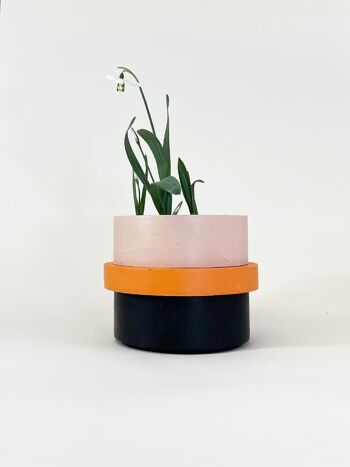 Totemico Grand Pot - Rose Blush, Orange et Noir