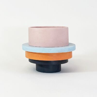Totemico Medium Pot – Blush Pink, Schwarz, Blau und Orange