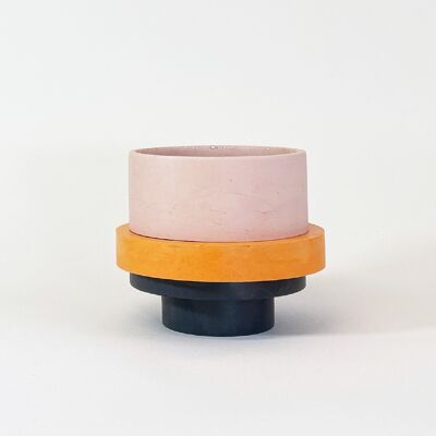 Piccolo Pot Blush Pink, Orange and Black