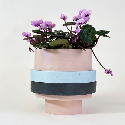 Totemico Large Pot- Blusk Pink, Blue and Black