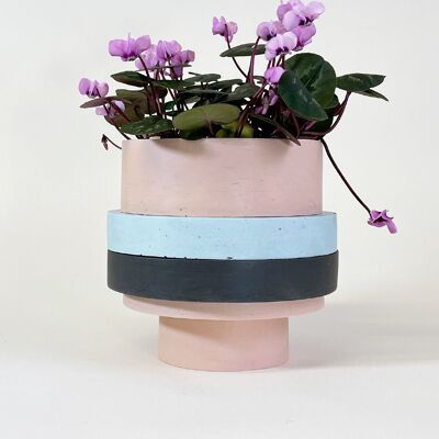 Totemico Grand Pot - Blusk Rose, Bleu et Noir