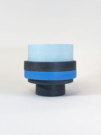 Totemico Grand Pot-Bleu, Cobalt et Noir