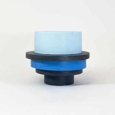 Totemico Medium Pot- Blue, Cobalt and Black