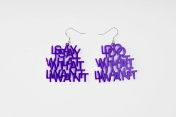 BOUCLES D'OREILLES - I DO WHAT I WHANT / I SAY WHAT I WANT 3