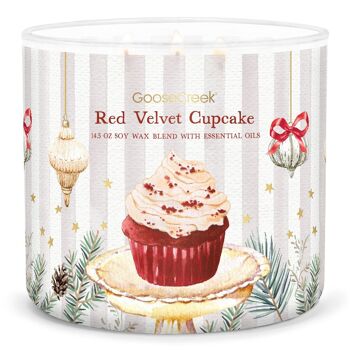 Cupcake en velours rouge Goose Creek Candle® 198 grammes 2