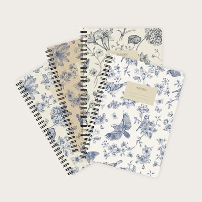 Set of 4 A5 | Notepads nature pattern