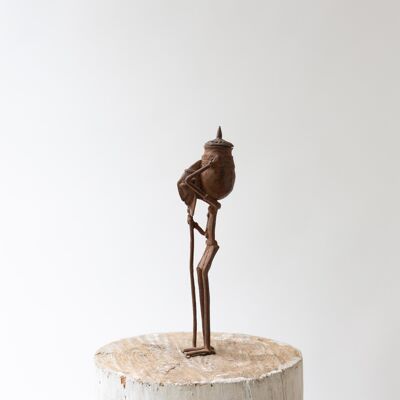 Figurine Dogon décorative en bronze