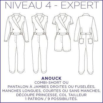 Patron de couture Anouck - Combinaison - 34/48 - Expert 3