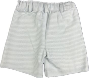 Blue striped twill shorts 2