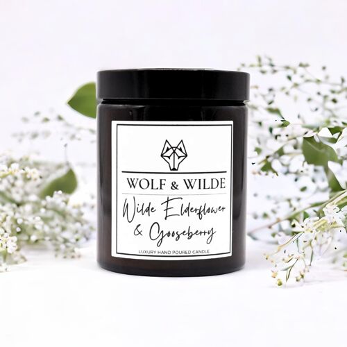 WILDE RHUBARB & ELDERFLOWER LUXURY HANDMADE SCENTED CANDLE