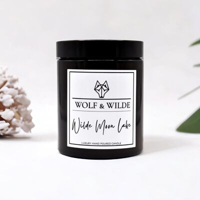 Candela per aromaterapia fatta a mano profumata Wilde Moon Lake 180 g