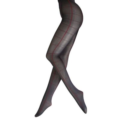 GIOVANNA dark grey checkered tights