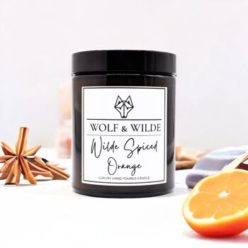 Bougie parfumée d'aromathérapie de luxe à l'orange épicée Wilde 1