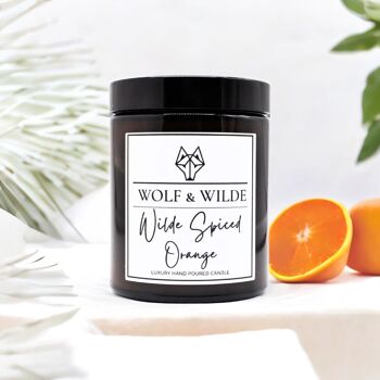 Bougie parfumée d'aromathérapie de luxe à l'orange épicée Wilde 2