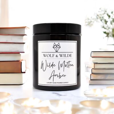 Vela perfumada de aromaterapia de lujo Wilde Molten Amber