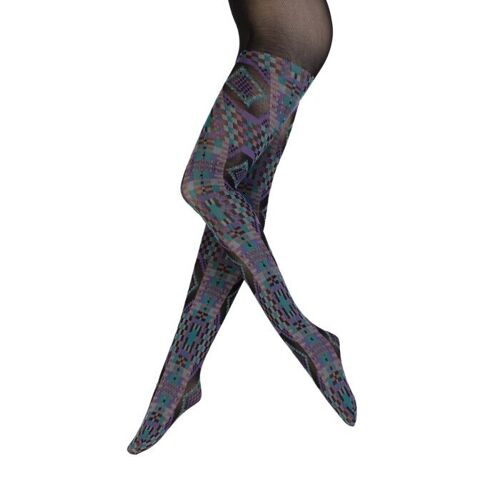 PATY colorful patterned tights size S/M