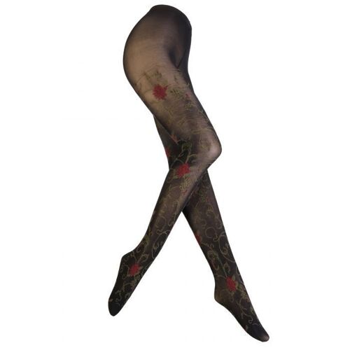 KARIN 60DEN tights with a floral pattern size S/M