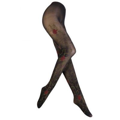 KARIN 60DEN Strumpfhose mit Blumenmuster Gr. S/M