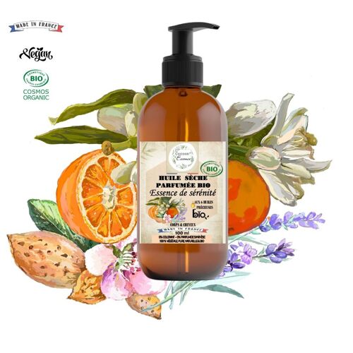 Huile de massage bio "Essence de Sérénité"  - Format cabine 250 ML