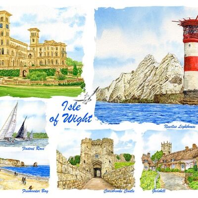 Isle of Wight Fridge Magnet, Views of the Isle of Wight