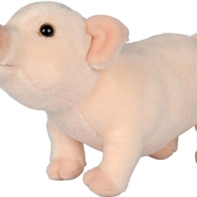 Cerdo rosa - 28 cm (largo) - Palabras clave: granja, lechón, peluche, peluche, animal de peluche, peluche