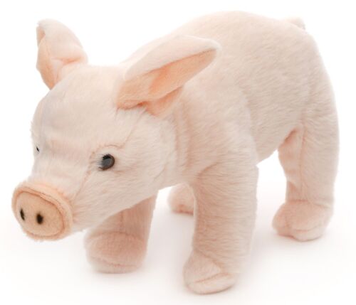 Schweinchen rosa, stehend - 23 cm (Länge) - Keywords: Bauernhof, Schwein, Ferkel, Plüsch, Plüschtier, Stofftier, Kuscheltier