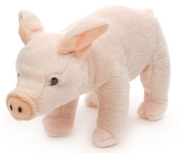 Cochon rose, debout - 23 cm (longueur) - Mots clés : ferme, cochon, porcelet, peluche, peluche, peluche, peluche 1