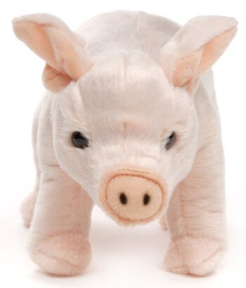 Cochon rose, debout - 23 cm (longueur) - Mots clés : ferme, cochon, porcelet, peluche, peluche, peluche, peluche 3