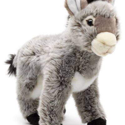 Burro, de pie - 28 cm (alto) - Palabras clave: granja, peluche, peluche, peluche, peluche