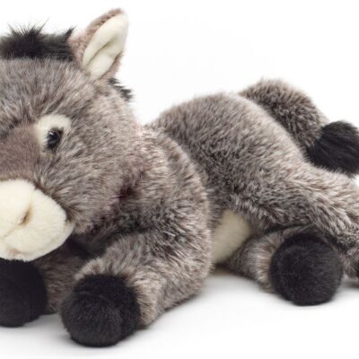 Donkey, lying - 28 cm (length) - Keywords: farm, plush, plush toy, stuffed animal, cuddly toy