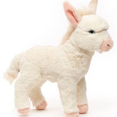 Burro barroco blanco, de pie - 30 cm (alto) - Palabras clave: granja, burro, peluche, peluche, peluche, peluche