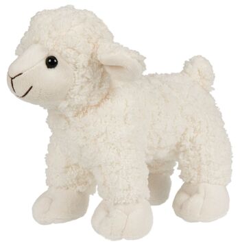 Agneau blanc - 19 cm (longueur) - Mots clés : ferme, mouton, peluche, peluche, peluche, doudou 1
