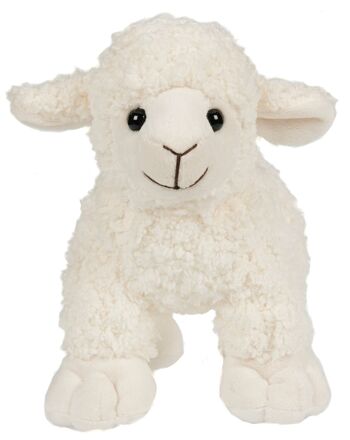 Agneau blanc - 19 cm (longueur) - Mots clés : ferme, mouton, peluche, peluche, peluche, doudou 3