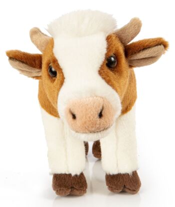 Vache à voix meuglante, debout - 29 cm (longueur) - Mots clés : ferme, bétail, peluche, peluche, peluche, peluche 2