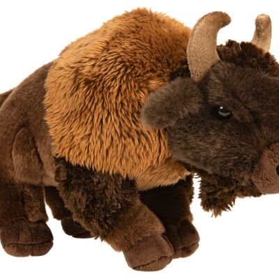 Bison - 29 cm (length) - Keywords: farm, buffalo, bison, cattle, plush, plush toy, stuffed animal, cuddly toy