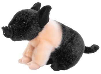 Porcinet cochon de selle pêcheur - 20 cm (longueur) - Mots clés : ferme, cochon, peluche, peluche, peluche, peluche 1