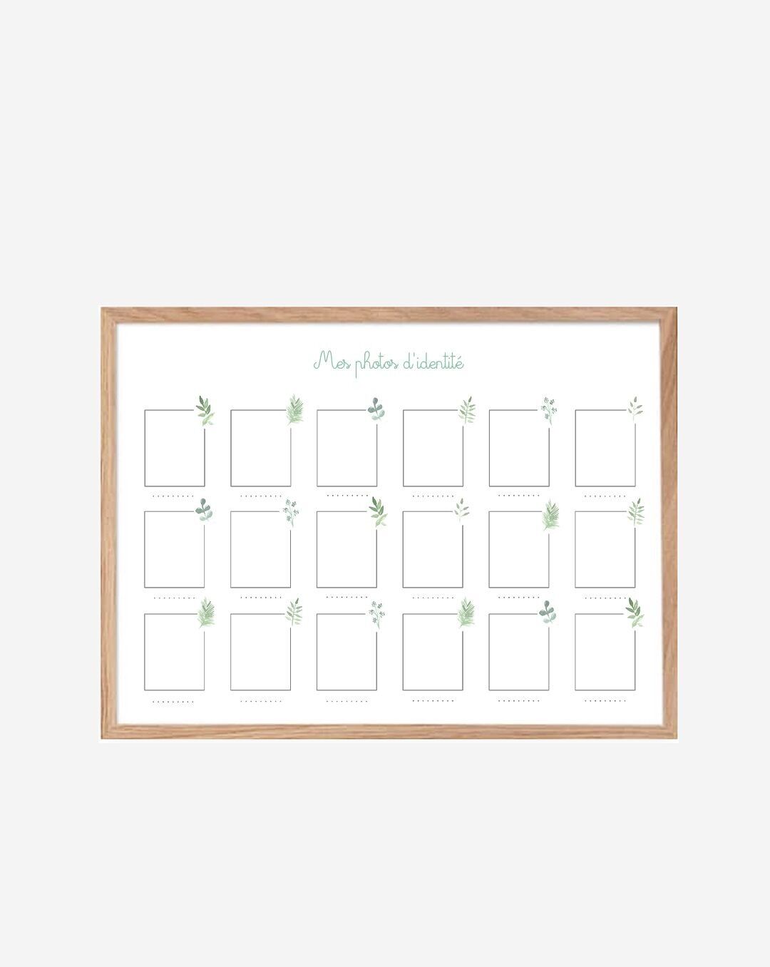 Póster A4 "18 años de fotos de identificación", regalo de nacimiento, decoración de la habitación del bebé