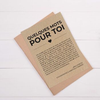 Carte postale "Quelques mots pour toi" 2