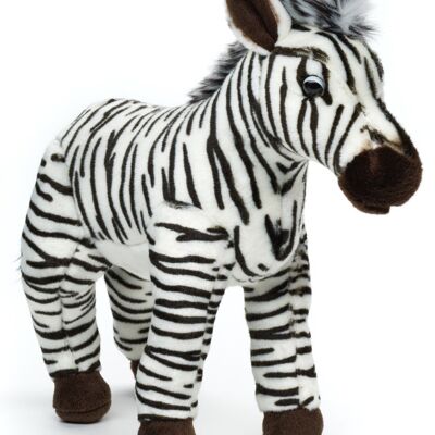 Zebra, in piedi - 31 cm (altezza) - Parole chiave: animale selvatico esotico, peluche, peluche, animale di peluche, peluche