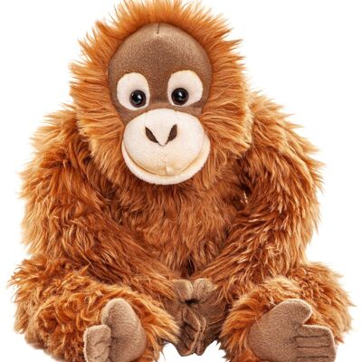 Orang-Utan mit Klettverschluss an den Händen - 28 cm (Höhe) - Keywords: Exotisches Wildtier, Affe, Plüsch, Plüschtier, Stofftier, Kuscheltier