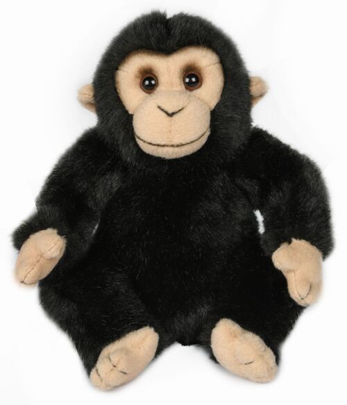 Schimpanse, sitzend - 18 cm (Höhe) - Keywords: Exotisches Wildtier, Affe, Plüsch, Plüschtier, Stofftier, Kuscheltier