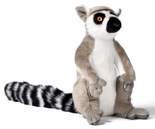Katta-Lemur, sitzend (ohne Klett) - 21 cm (Höhe) - Keywords: Exotisches Wildtier, Affe, Plüsch, Plüschtier, Stofftier, Kuscheltier