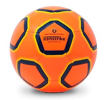 Lionstrike Ballon de football léger taille 4 avec technologie NeoBladder, football léger pour enfants (7-13 ans) pour garçons/filles, entraînement/coaching en intérieur ou en extérieur (orange) 1