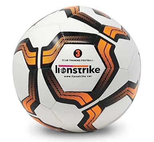 Lionstrike Football, Club-Standard Training Football With NeoBladder Technology, Club & League-Level Training Ball at Regulation Size & Weight (Size 3, White)
