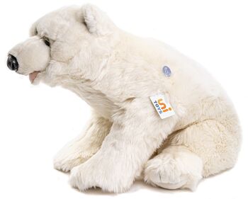 Grand ours polaire, couché - 61 cm (longueur) - Mots clés : Animal sauvage exotique, ours, ours polaire, peluche, peluche, peluche, peluche 2