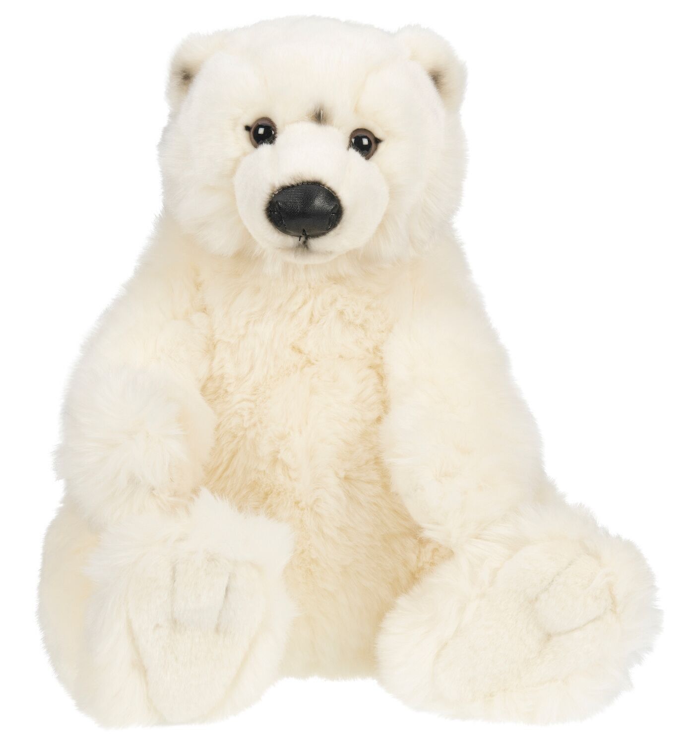 Oso polar sentado - 33 cm (altura) - Palabras clave: animal salvaje exótico, peluche, oso, oso polar, peluche, peluche, peluche