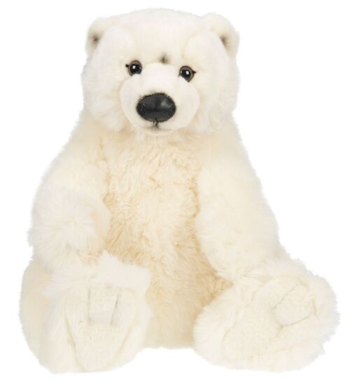Eisbär, sitzend - 33 cm (Höhe) - Keywords: Exotisches Wildtier, Plüsch, Bär, Polarbär, Plüschtier, Stofftier, Kuscheltier