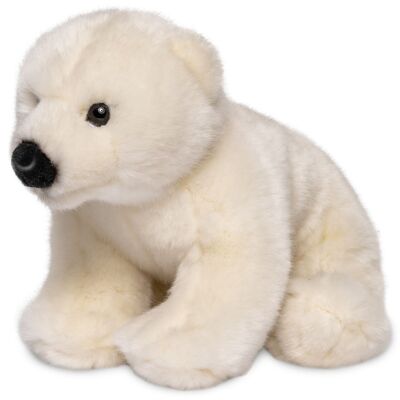 Ourson polaire, assis - 16 cm (hauteur) - Mots clés : Animal sauvage exotique, ours, ours polaire, peluche, peluche, peluche, peluche